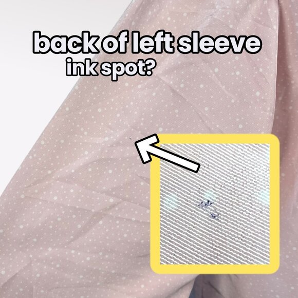 Vintage Decouvé Long Sleeve Button Down Shirt Pink Polka Dot Size 8 - Picture 10 of 10